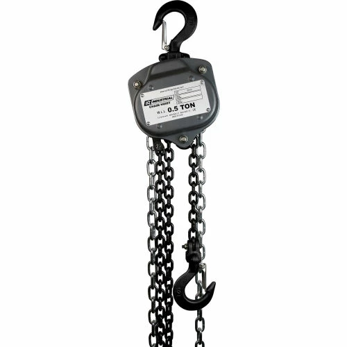 OZ Lifting Products OZ Lifting Industrial Manual Chain Hoist, 1/2 Ton Capacity 10' Lift