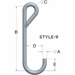 M&W 7/8" X 14" Working Length J-Hook Style 9
