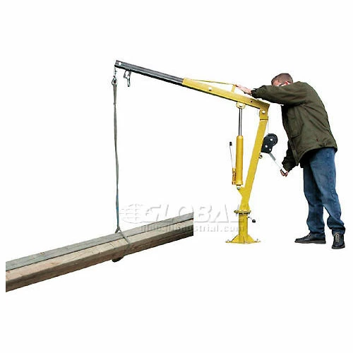 Vestil Steel Winch Operated Pickup, Trailer & Truck Jib Crane, 1000 Lb. Capacity - Image 3