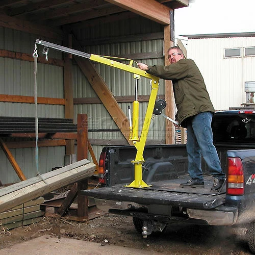 Vestil Steel Winch Operated Pickup, Trailer & Truck Jib Crane, 1000 Lb. Capacity - Image 4