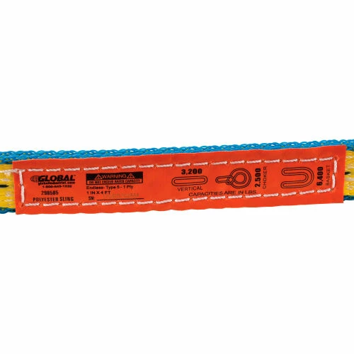 Global Industrial™Poly Web Sling, HD, Endless w/ Durable Edge, 4Ft L-3200/2500/6400 Lbs Cap - Image 3