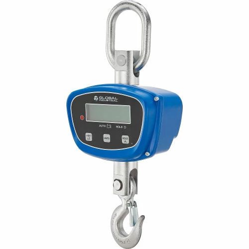 Global Industrial LCD Digital Crane Scale w/ Remote, 3,000 lb x 1 lb