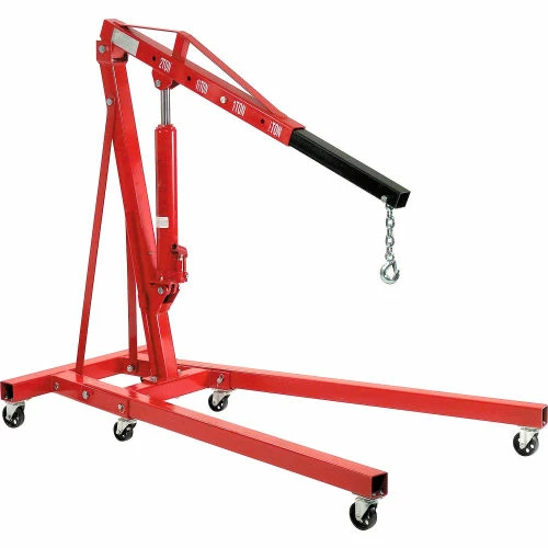 Global Industrial™ Folding Floor Crane with Telescopic Boom 4000 Lb. Capacity