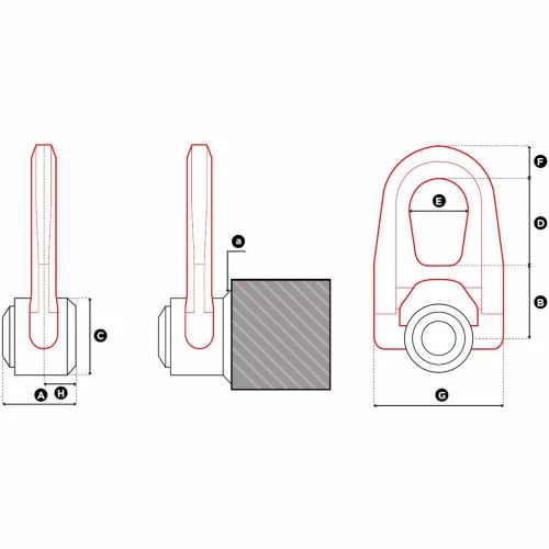 Codipro Weld-On Swivel Hoist Ring - WE.DSS 10 - Image 2