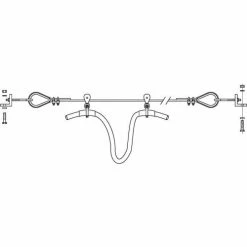 Contrx Tagline Kit, 12' Festoon Cable, Cable Hanger, Brackets, Clamps