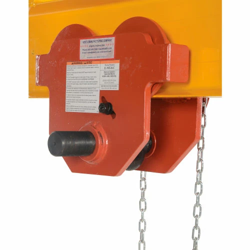 Vestil Geared Eye Adjustable Manual Trolley E-MT-8-C 8000 Lb. Capacity - Image 3