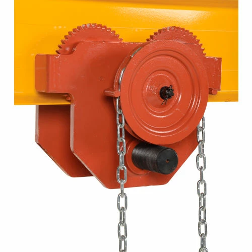 Vestil Geared Eye Adjustable Manual Trolley E-MT-8-C 8000 Lb. Capacity