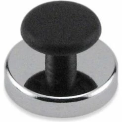 Master Magnetics Ceramic Round Base Magnets HMKR-45 with Knob 16 Lbs. Pull Nickel - Chrome Plating