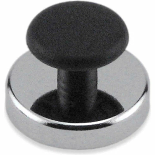 Master Magnetics Ceramic Round Base Magnets HMKR-45 with Knob 16 Lbs. Pull Nickel - Chrome Plating