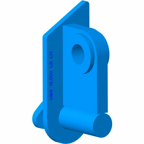 M&W Left Container Lift Lug 12"L x 6"W x 8"H, Yellow - 19000 Lb. Capacity - Image 3