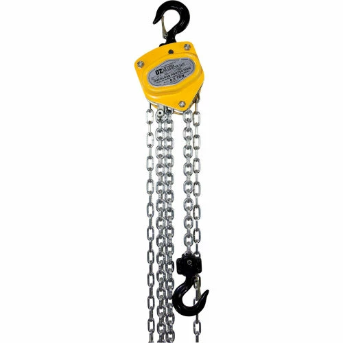 OZ Lifting Products OZ Lifting Manual Chain Hoist w/ Overload Protection, 1/2 Ton Capacity 15' Lift