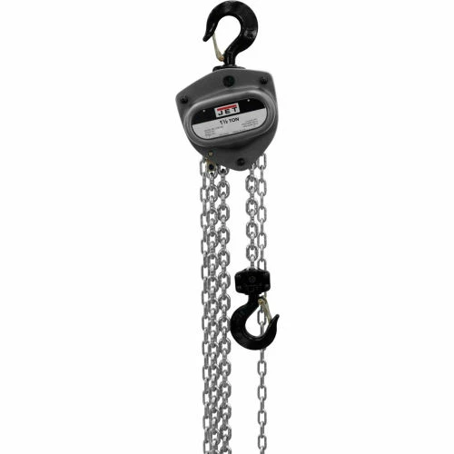 JET® L100 Series Manual Chain Hoist w/Overload Protection .5 Ton,15 Ft Lift