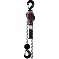 JET® JLH Series Lever Hoist W/ Overload Protection & Shipyard Hooks 1-1/2 Ton, 15 Ft. Lift