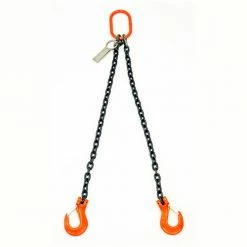 Mazzella Lifting B151037 10' Double Leg Chain Sling W/ Sling Hook