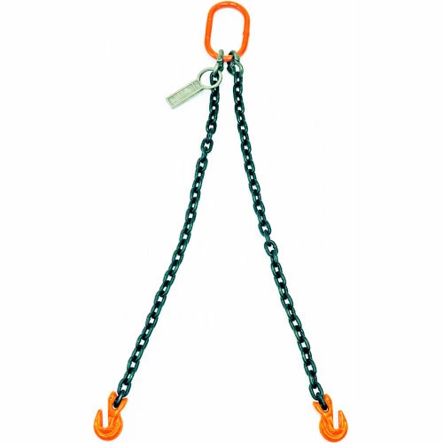 Mazzella Lifting B151049 3' Double Leg Chain Sling W/ Grab Hook