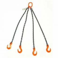 Mazzella Lifting B152019 8' Quad Leg Chain Sling W/ Sling Hook