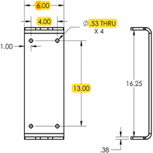 OZ Lifting Products OZ Lifting Wall Mount Builder's Hoist Bracket for OBH500, OBHW600 and OBH1000 Models - Image 2