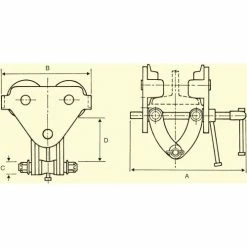 OZ Lifting Products OZ Lifting Quick Adjust Trolley 2 Ton Capacity